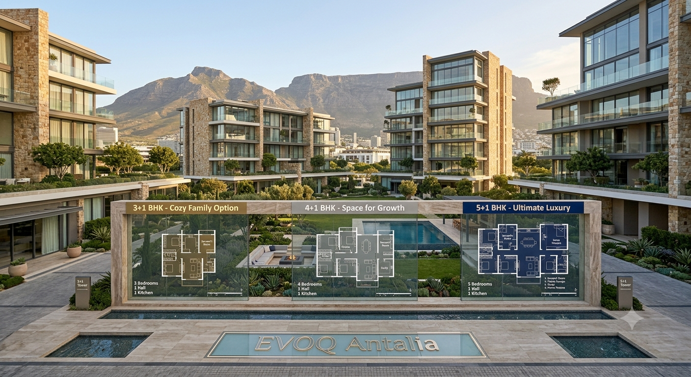 3+1, 4+1 or 5+1 BHK? Which EVOQ Antalia Apartment Is Right for You?